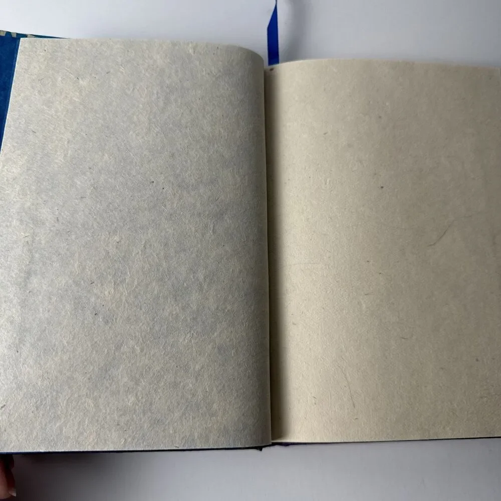 Blue Floral Journal Blank Diary Book Hard Cover Made From Lokta Plant from Nepal